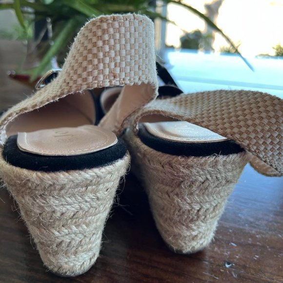 Espadrilles sandals height heel, black, Euro 38, US 7 - Picture 7 of 7